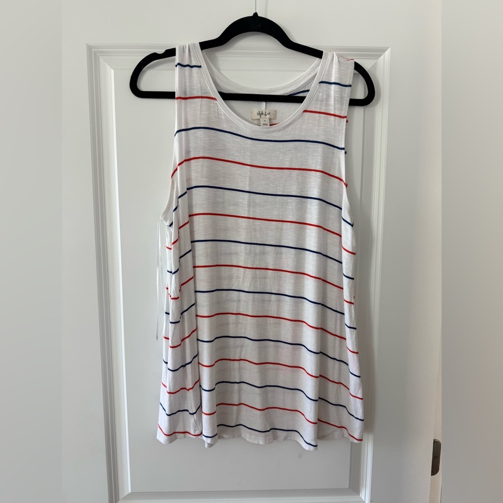 Style & Co. Multicolor Striped Tank Top